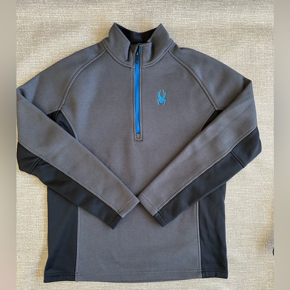 Spyder Other - Spyder Mens XL 1/4 Zip Performance Pullover Gray Black Athletic Outdoor Top